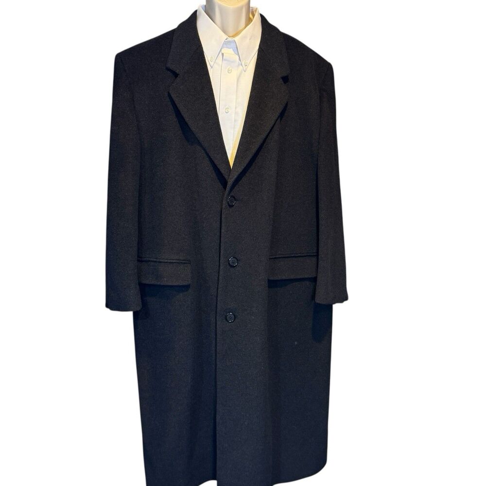 1980s‎ Vintage Wool Overcoat - Kuppenheimer Gray 50R Made in Yugoslavia Men’s